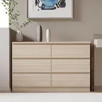 Malvern 6 Drawer Chest of Drawers - Brown, Oak