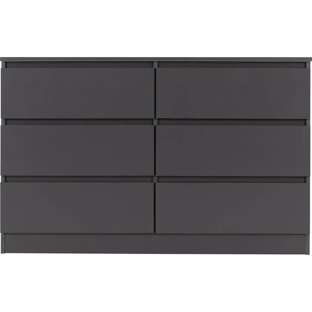 Malvern 6 Drawer Chest of Drawers - Grey