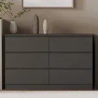 Malvern 6 Drawer Chest of Drawers - Grey