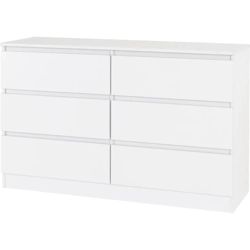 Malvern 6 Drawer Chest of Drawers - White