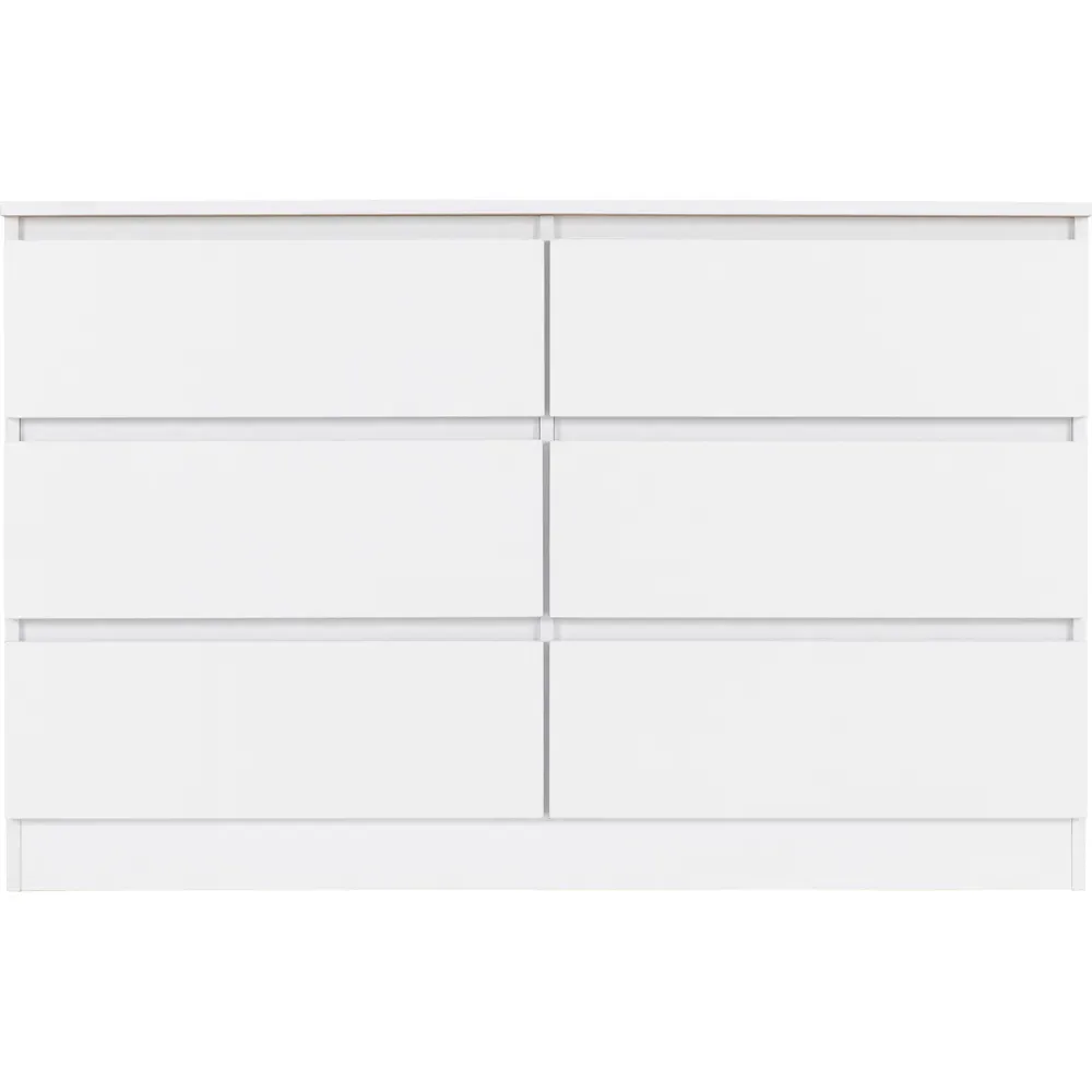 Malvern 6 Drawer Chest of Drawers - White