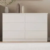 Malvern 6 Drawer Chest of Drawers - White