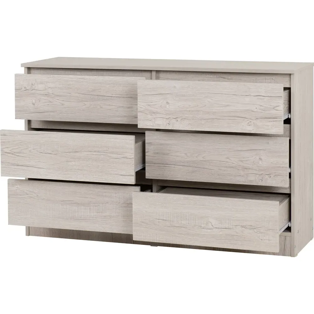 Malvern 6 Drawer Chest of Drawers - White