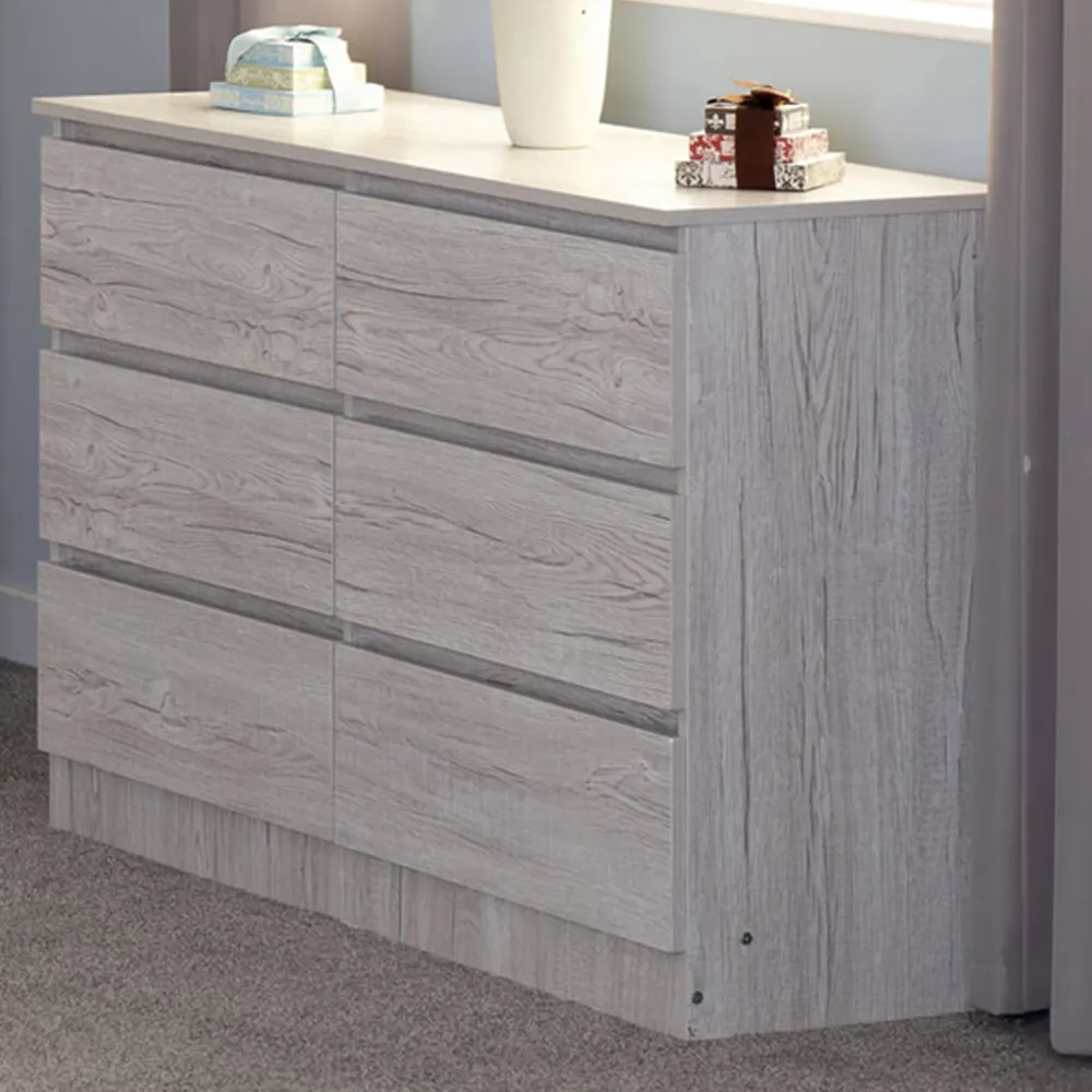 Malvern 6 Drawer Chest of Drawers - White