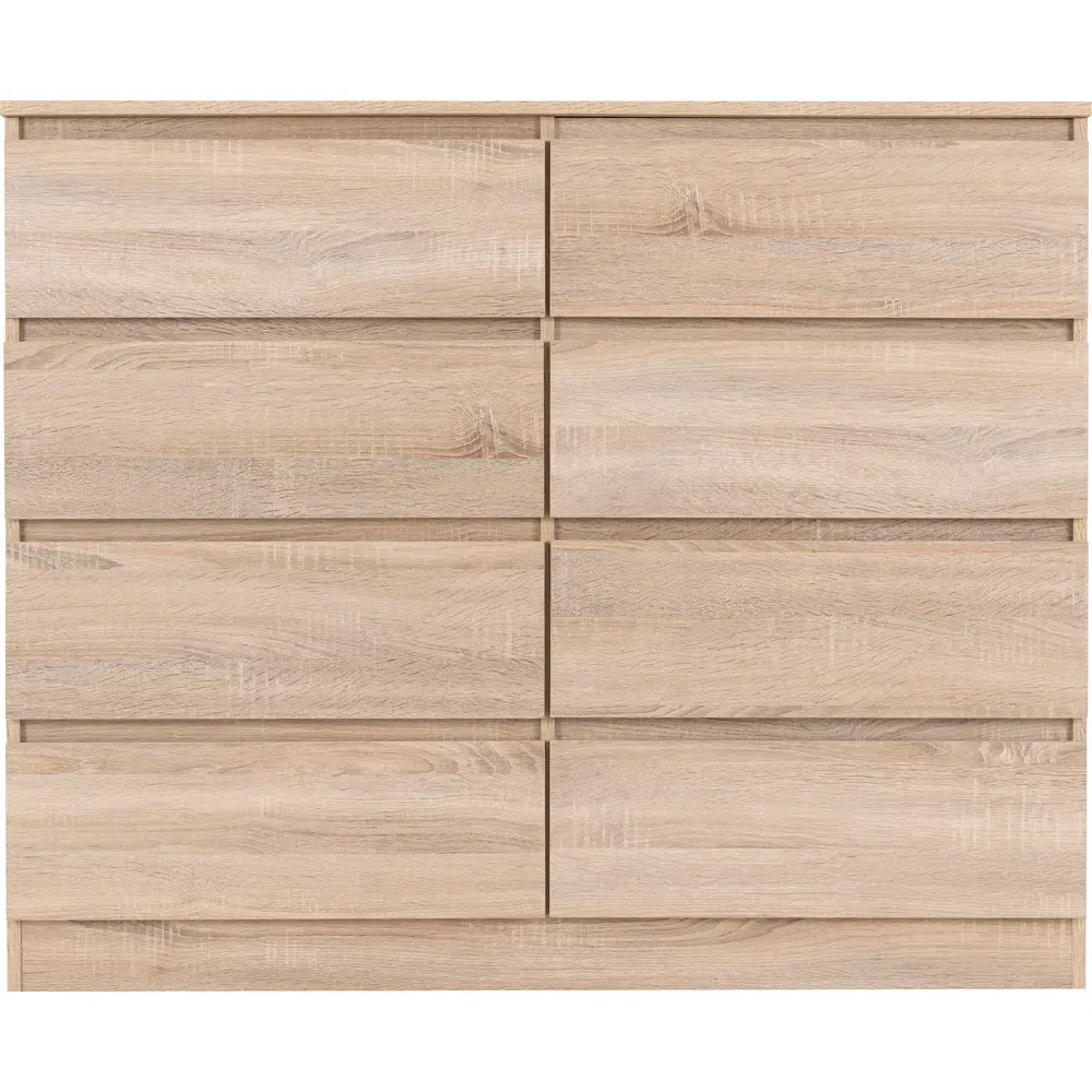 Malvern 8 Drawer Chest of Drawers - Brown, Oak