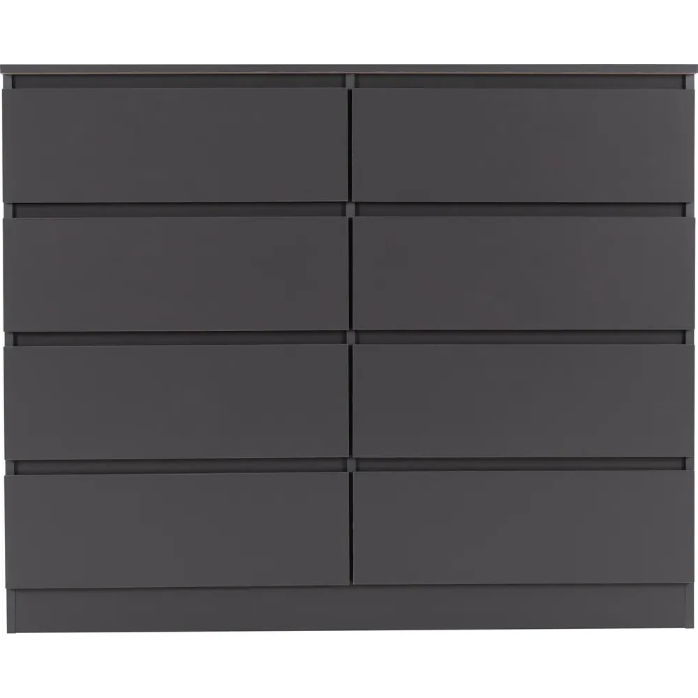 Malvern 8 Drawer Chest of Drawers - Grey