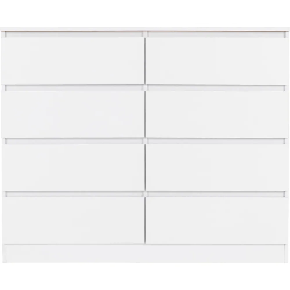 Malvern 8 Drawer Chest of Drawers - White