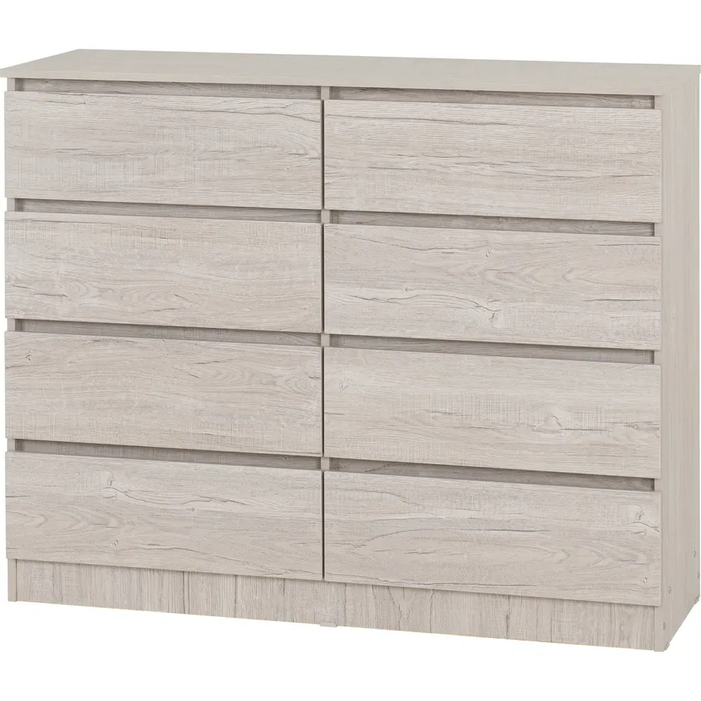 Malvern 8 Drawer Chest of Drawers - White