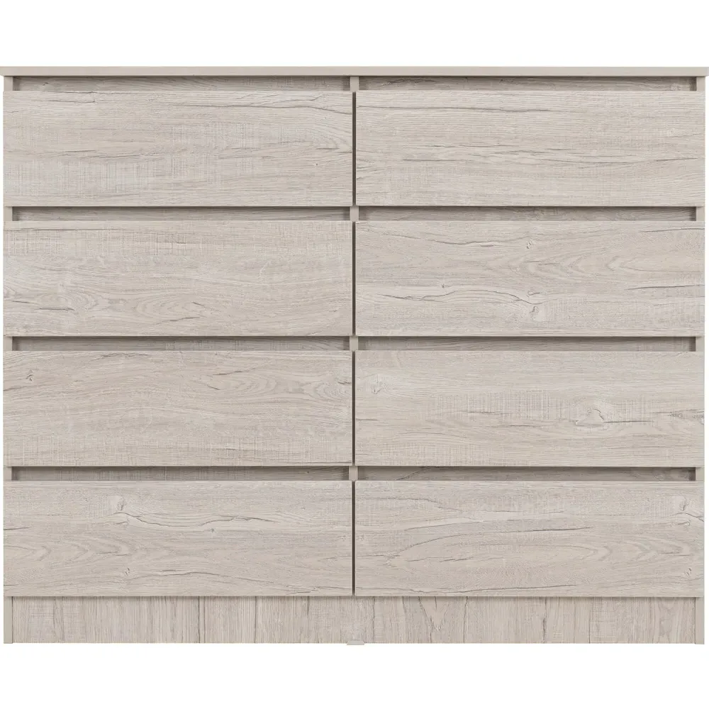 Malvern 8 Drawer Chest of Drawers - White