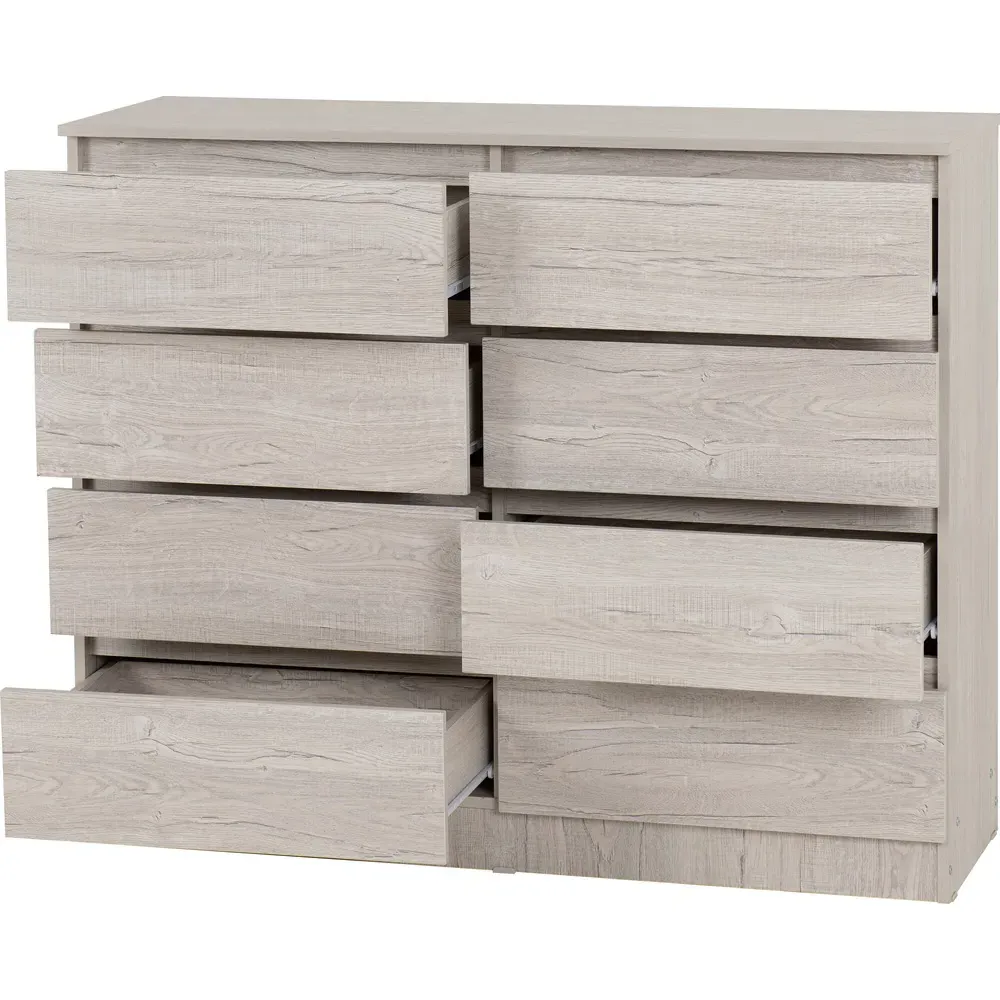 Malvern 8 Drawer Chest of Drawers - White