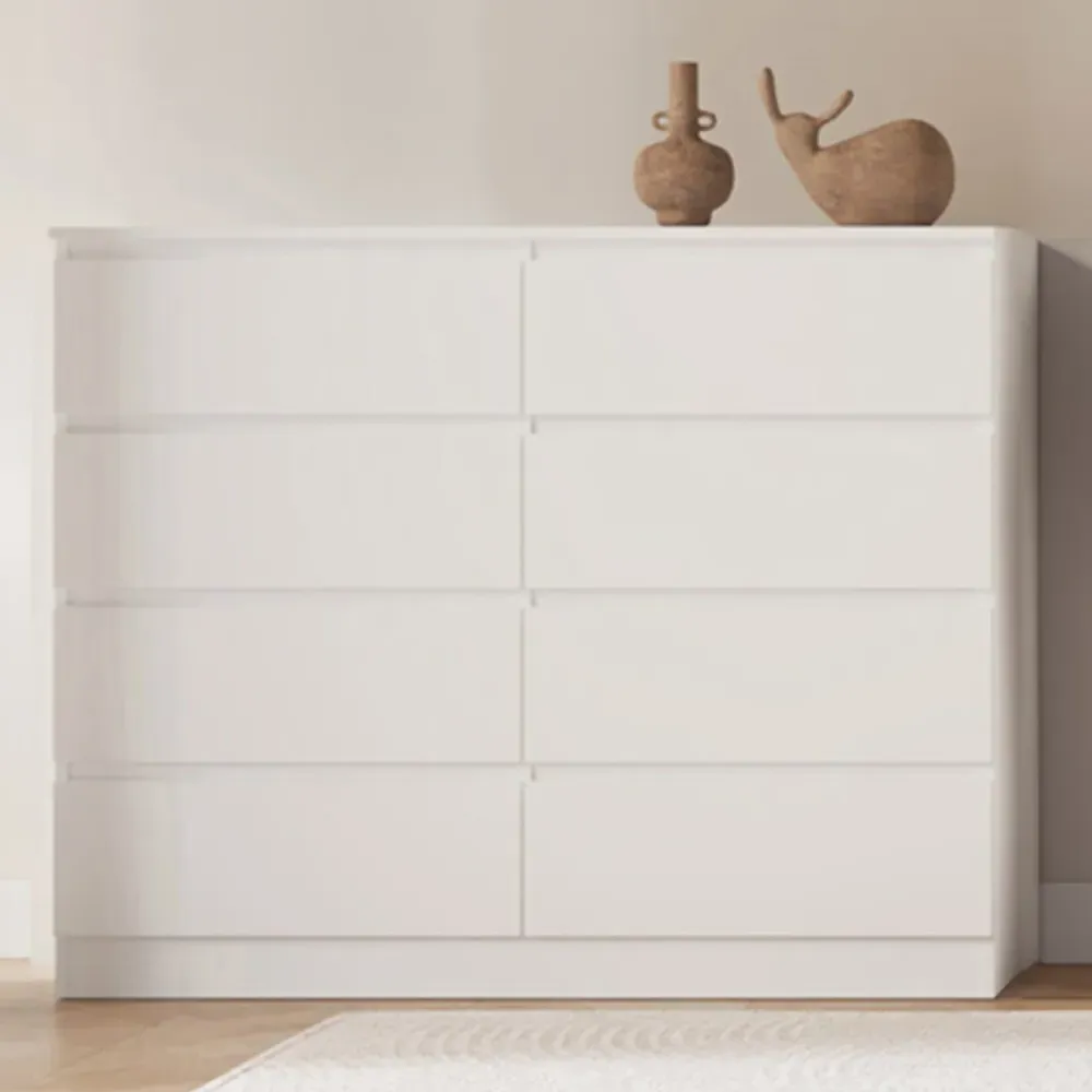 Malvern 8 Drawer Chest of Drawers - White