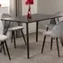 Marlow 4-Seater Dining Table Marble Effect - Black