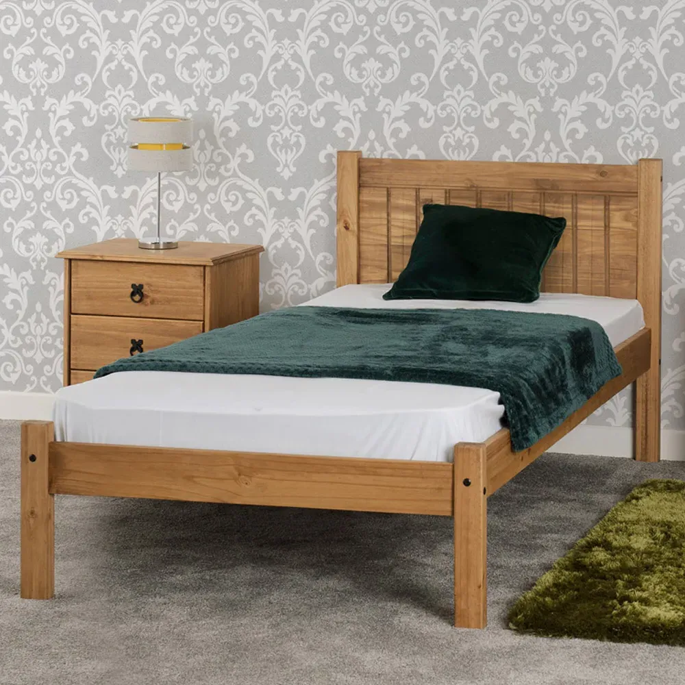 Maya Single Bed Frame - Brown, Pine image
