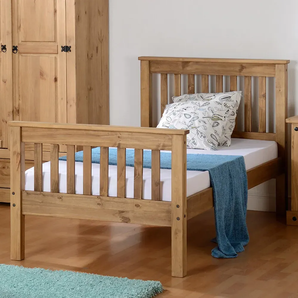 Monaco Single Bed Frame - Distressed Waxed Pine image