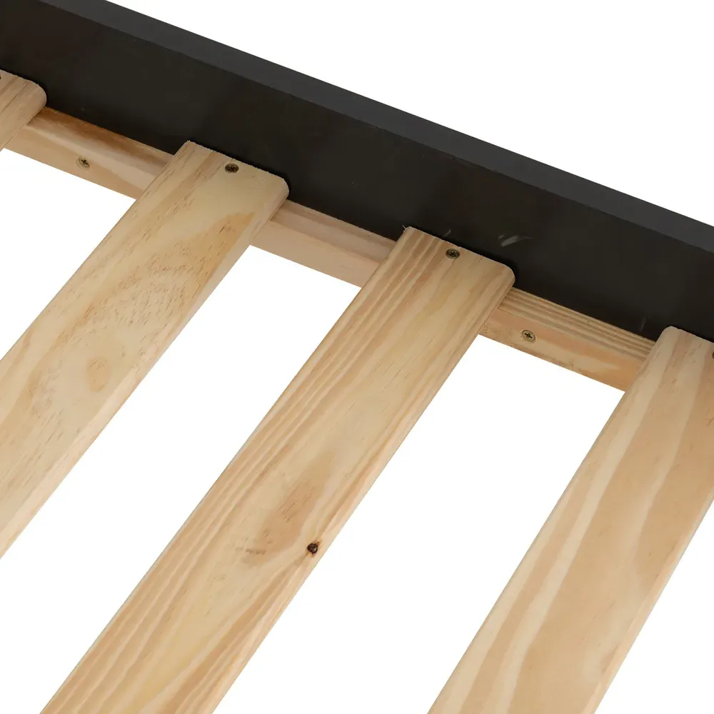 Monaco Single Bed Frame - Grey, Oak Effect