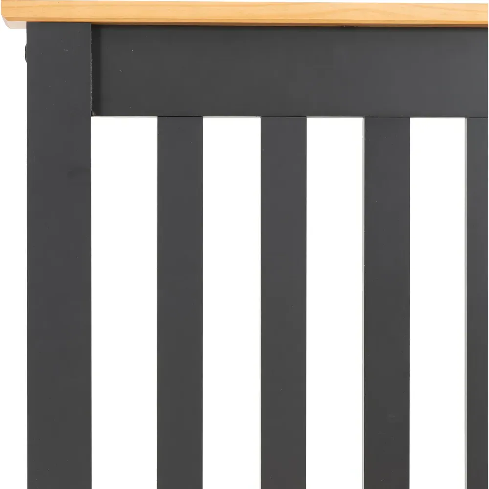 Monaco Single Low End Bed Frame - Grey, Oak Effect