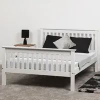Monaco Small Double Bed Frame - White