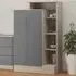 Nevada 2 Door Petite Open Shelf Wardrobe - Grey, Oak