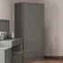 Nevada 2 Door Single Drawer Wardrobe - Grey