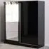 Nevada 2 Door Slider Mirror Wardrobe - Black