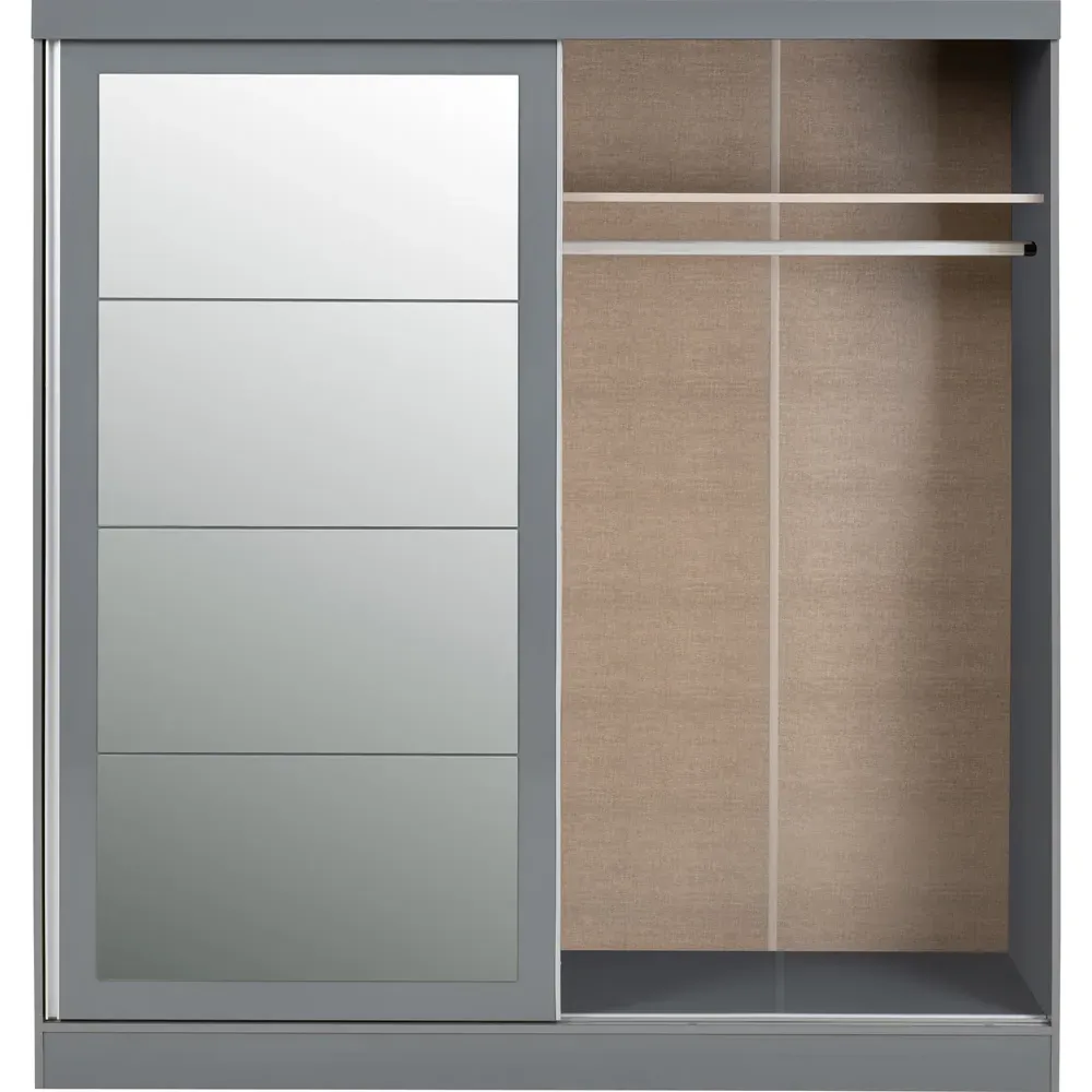 Nevada 2 Door Sliding Wardrobe - Grey