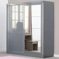 Nevada 2 Door Sliding Wardrobe - Grey