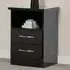 Nevada 2 Drawer Bedside Table - Black