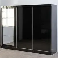 Nevada 3 Door Sliding Wardrobe - Black