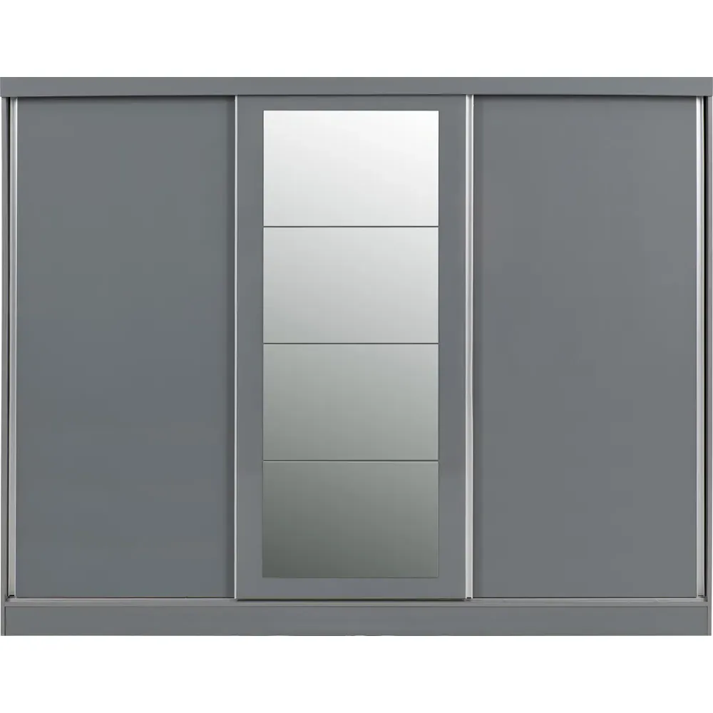Nevada 3 Door Sliding Wardrobe - Grey
