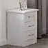 Nevada 3 Drawer Bedside Table - White