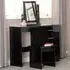 Nevada 4 Drawer Dressing Table Set with Mirror - Black