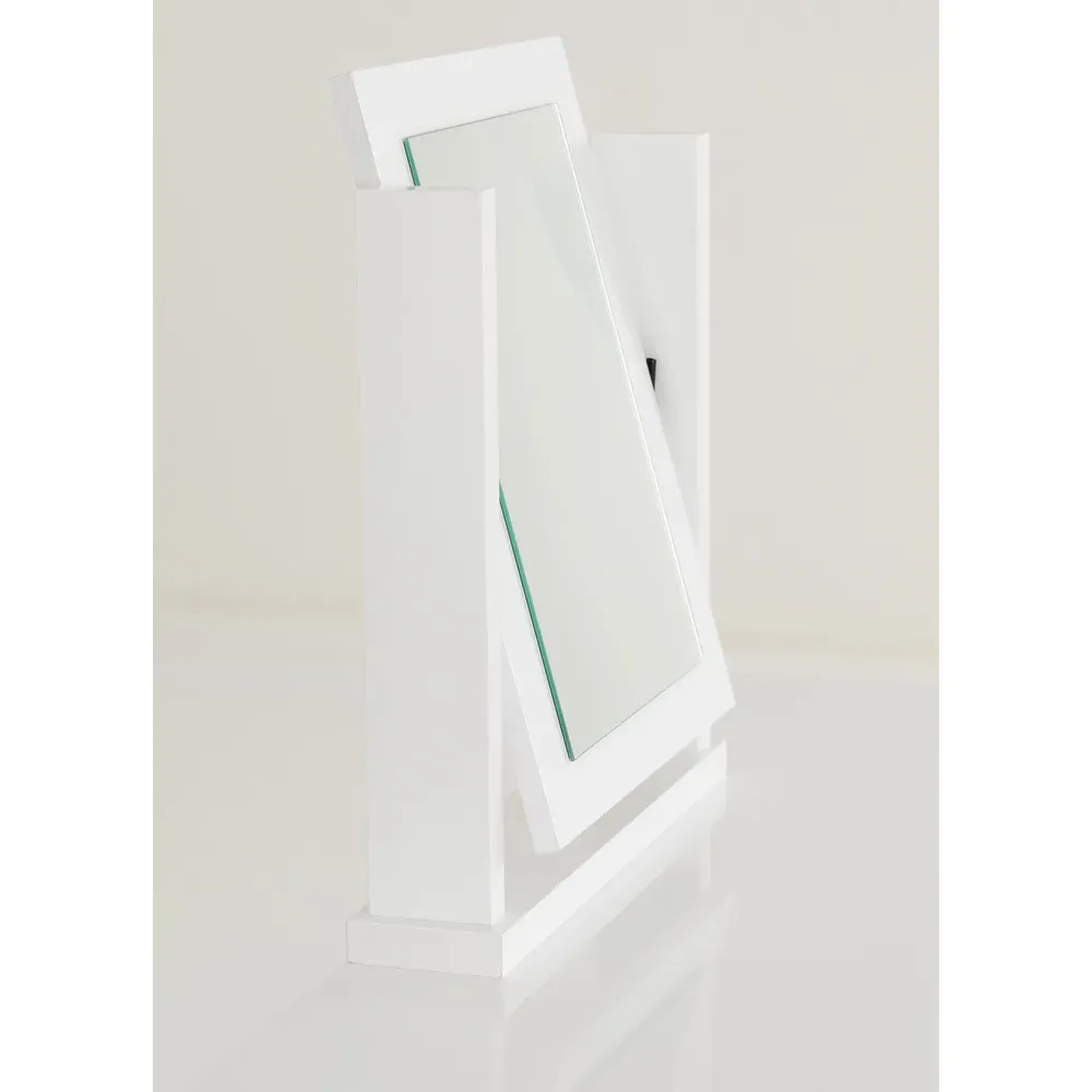 Nevada 4 Drawer Dressing Table Set with Mirror - White