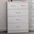 Nevada 5 Drawer Chest of Drawers - White Gloss