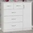 Nevada 5 Drawer Low Wardrobe - White
