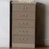 Nevada 5 Drawer Narrow Chest of Drawers - Brown, Oak Veneer