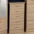 Nevada 5 Drawer Narrow Chest of Drawers - Brown, Sonoma Oak
