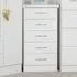 Nevada 5 Drawer Narrow Chest of Drawers - White Gloss