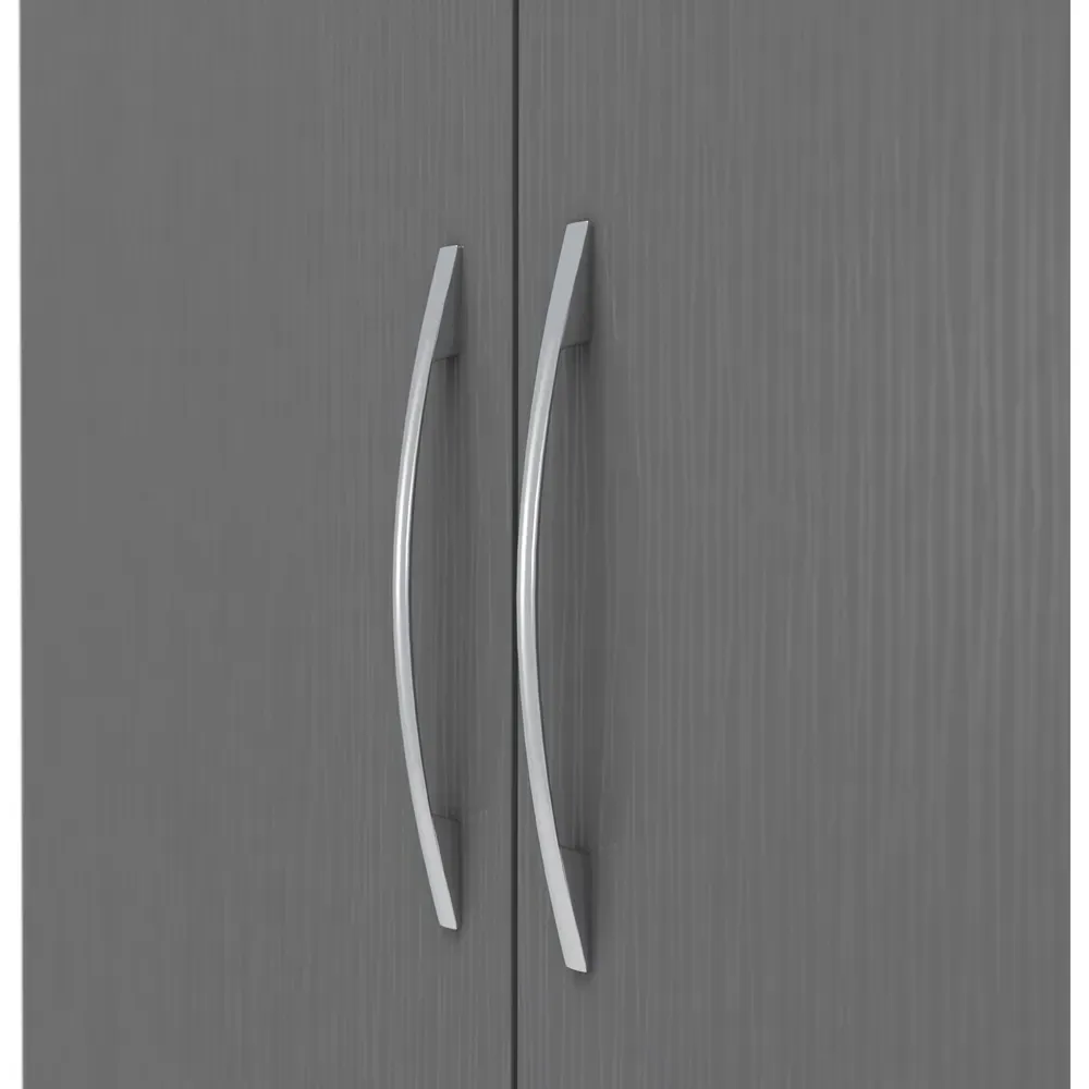 Nevada 6 Door 2 Drawer Wardrobe - Grey