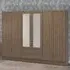 Nevada 6 Door 2 Drawer Wardrobe - Rustic Oak