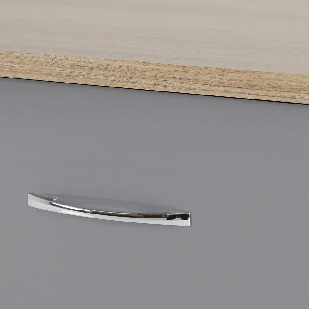 Nevada 6 Drawer Chest of Drawers - Grey, Light Oak Effect