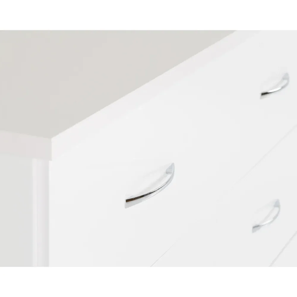 Nevada 6 Drawer Chest of Drawers - White