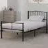 Newton Single Bed Frame - Black, Metal