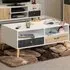 Nordic 2 Drawer 2 Shelf Coffee Table - White