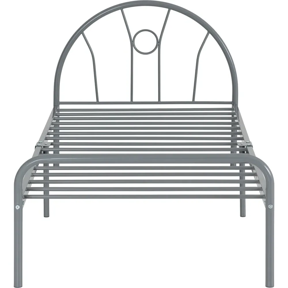 Nova Single Bed Frame - Silver