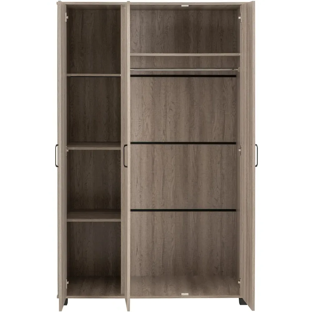 Oliver 3 Door Wardrobe - Light Oak