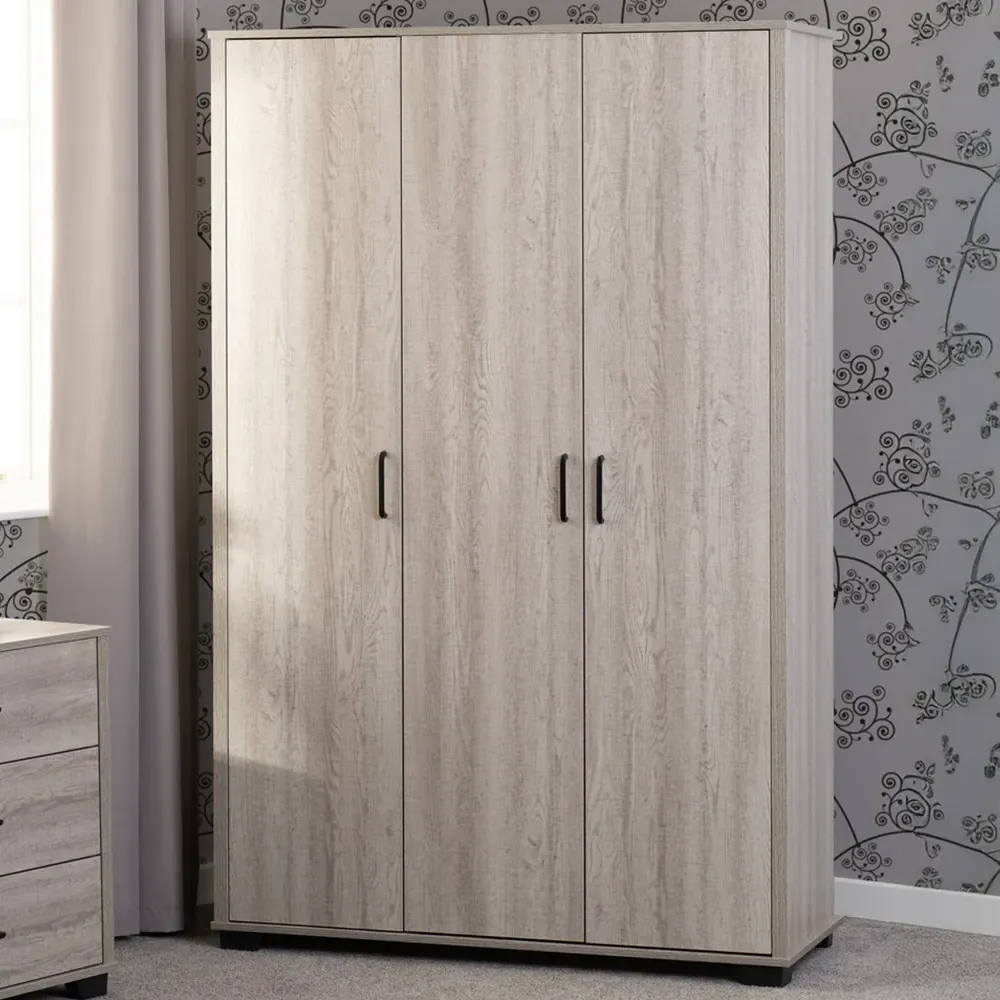 Oliver 3 Door Wardrobe - Light Oak