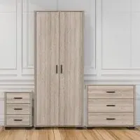 Oliver 3 Piece Bedroom Furniture Set - Light Oak