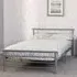 Orion Double Bed Frame - Silver, Metal