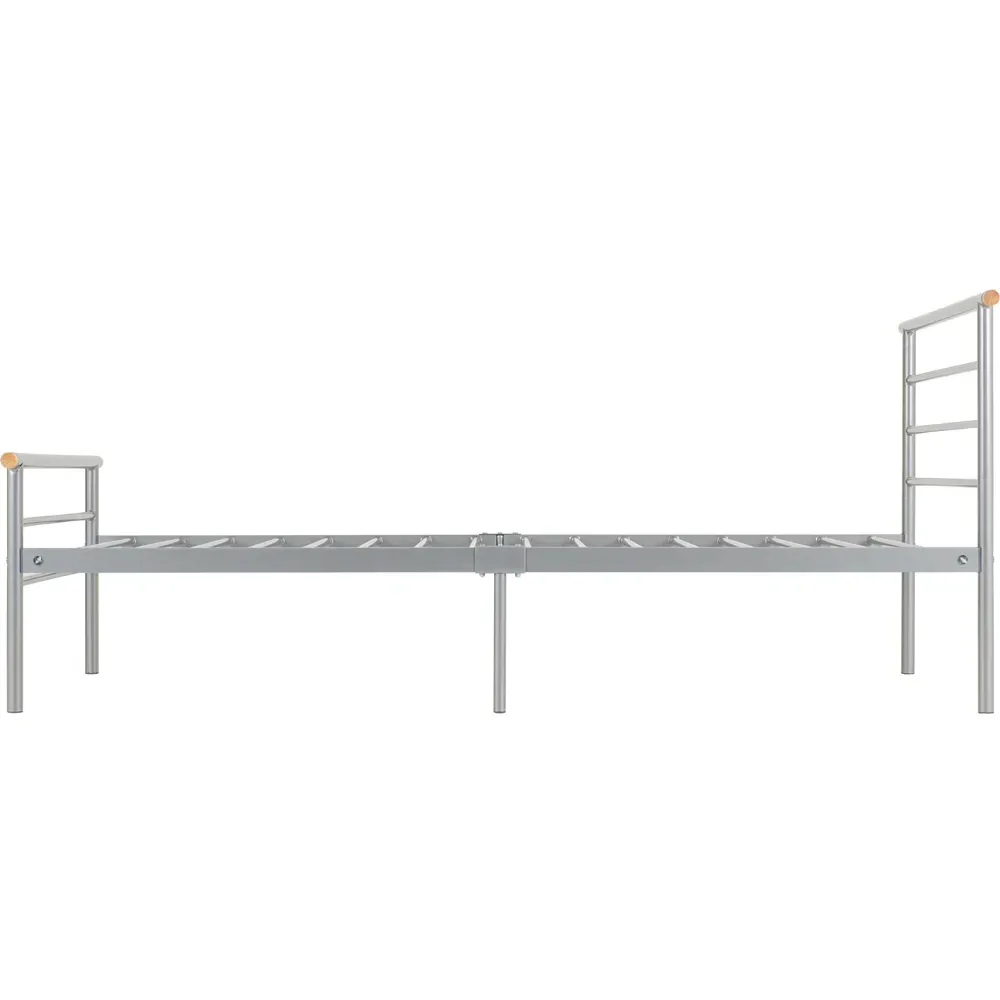 Orion Single Bed Frame - Silver, Metal