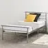 Orion Single Bed Frame - Silver, Metal